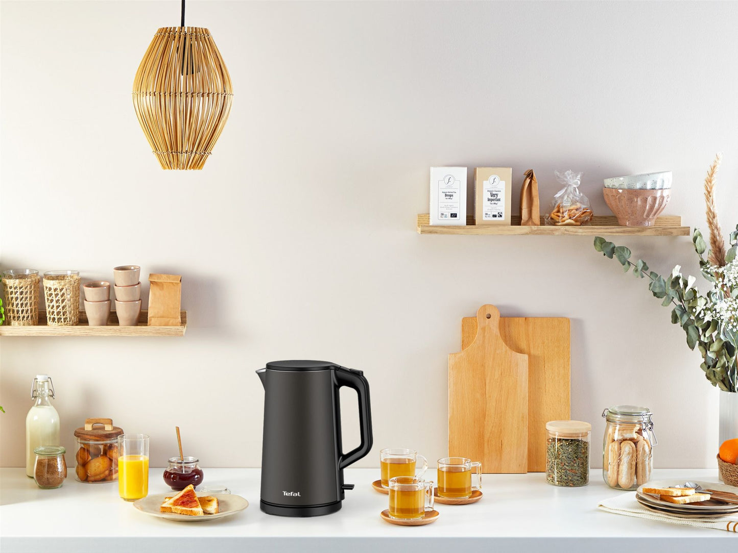 TEFAL tējkanna Double Layer, 1.5 L,pelēka KI583E