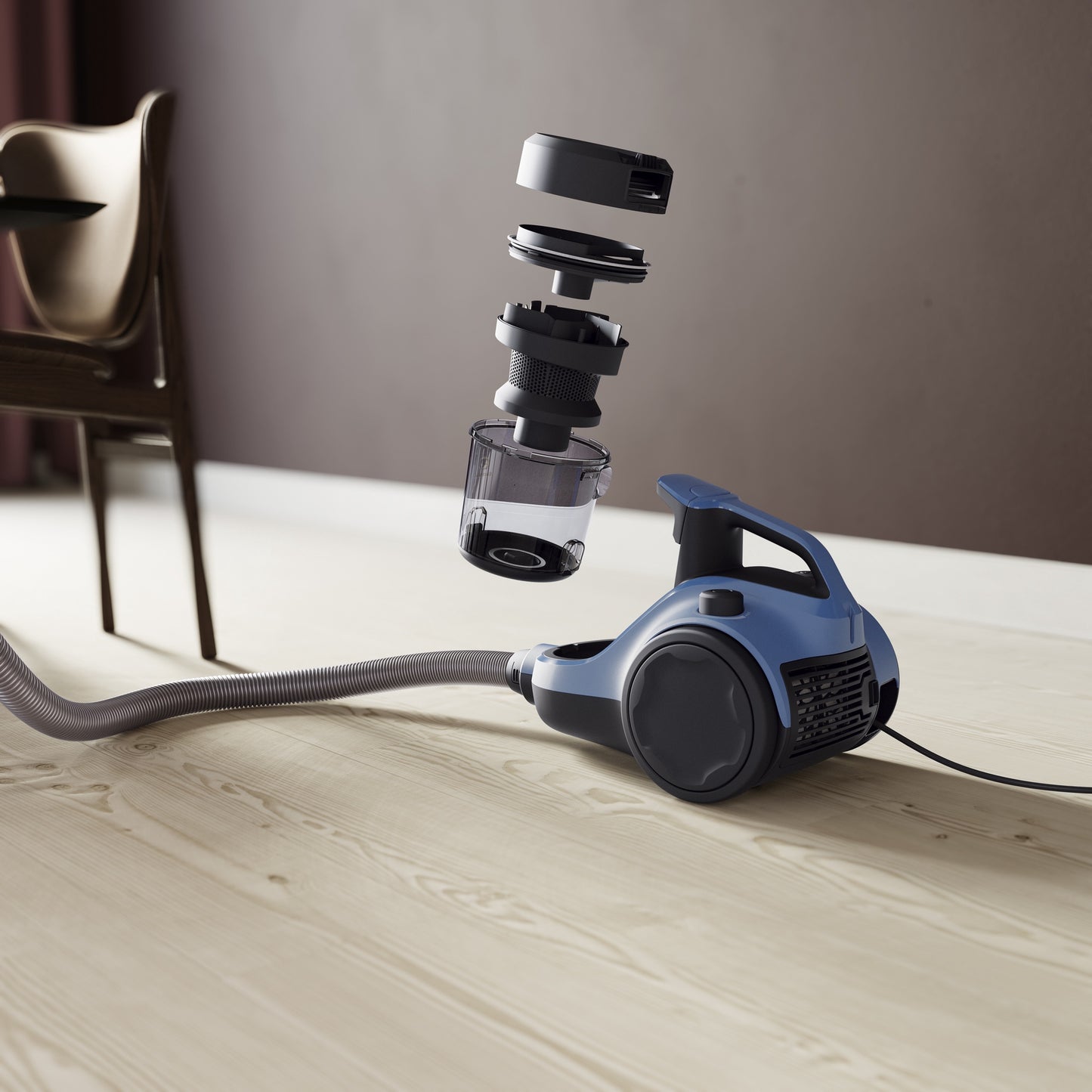 Electrolux putekļu sūcējs bezmaisa, 800W, metālzils ECC21-4SB