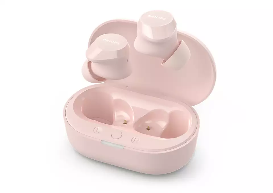 PHILIPS in-ear true bezvadu austiņas ar portatīvo uzlādes ietvaru, rozā TAT1209PK/00