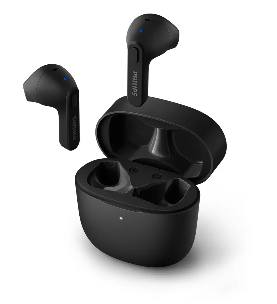 PHILIPS in-ear true bezvadu austiņas ar portatīvo uzlādes ietvaru, melnas TAT2236BK/00
