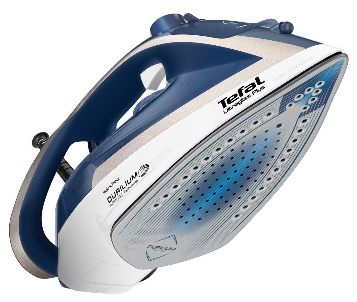 TEFAL Ultragliss Plus tvaika gludeklis, 2800W, zila/balta FV6812