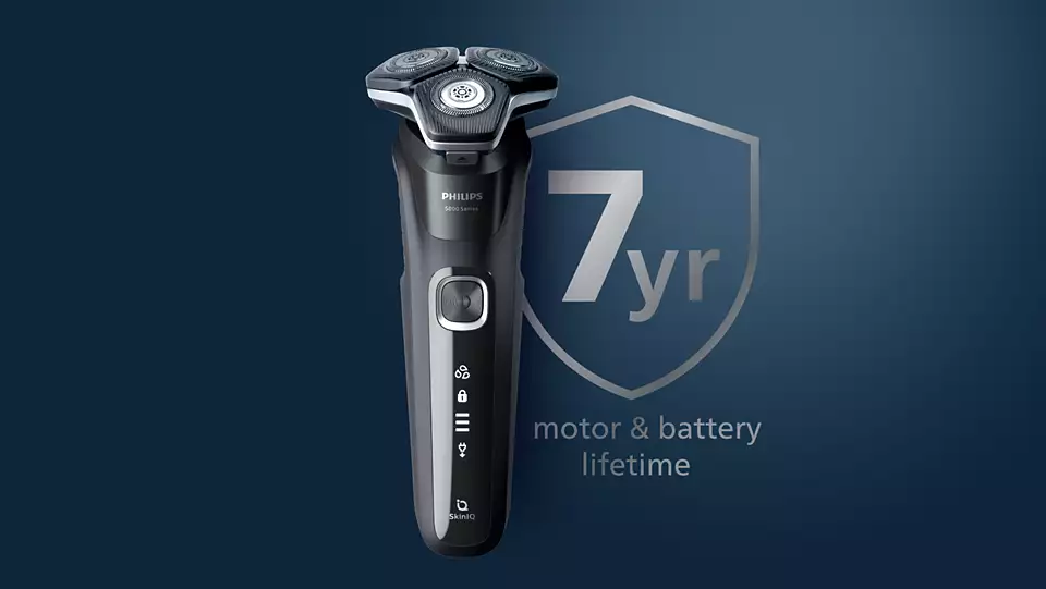 PHILIPS Shaver Series 5000, Wet& Dry skuveklis (lādējams), zils S5885/35