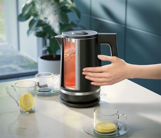 PHILIPS Double Walled Kettle 7000. sērijas tējkanna, 1.7L, melna HD9396/90