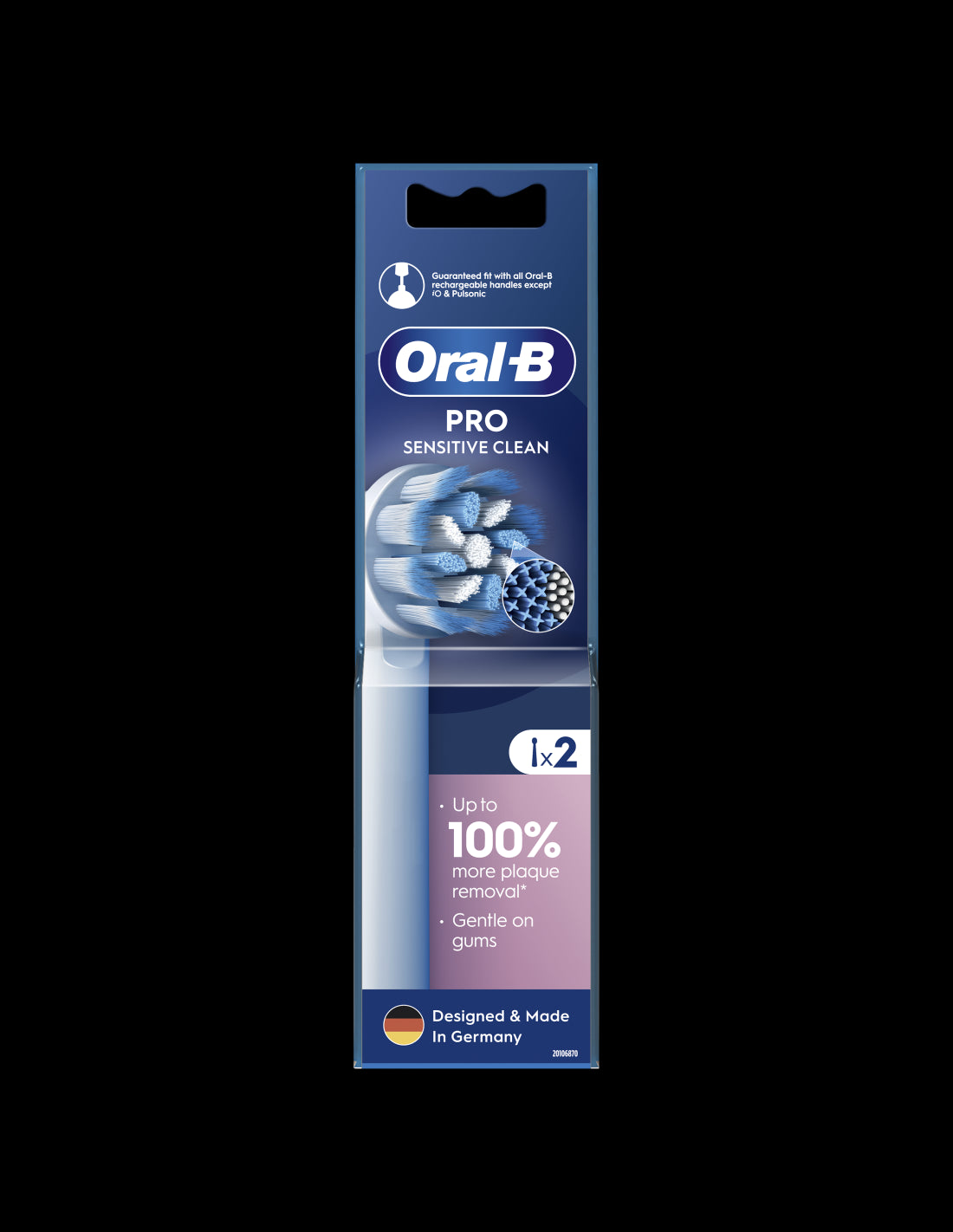 BRAUN el.zobu birstes uzgalis Sensitive Clean Pro, 2 gab EB 60-2 Sensitive