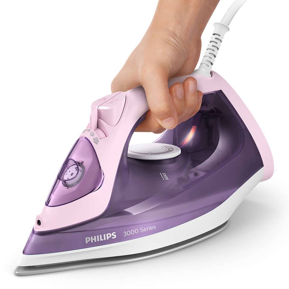 PHILIPS 3000 sērijas Tvaika gludeklis, 2200W, violets ar rozā DST3020/30