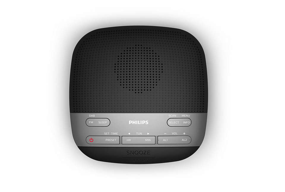 PHILIPS radio pulkstenis, melns TAR3505/12