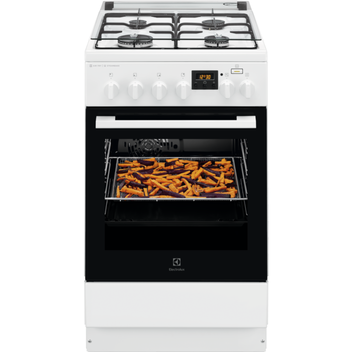 Gas stove with electric oven ELECTROLUX LKK560205W
