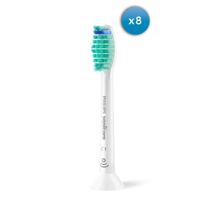 Sonicare C1 ProResults zobu birstes uzgalis, 8 gab, balts HX6018/87