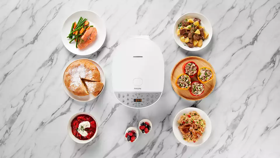 PHILIPS Multifunkcionālais katls. 5 l, 896–1067W, balts HD4713/40