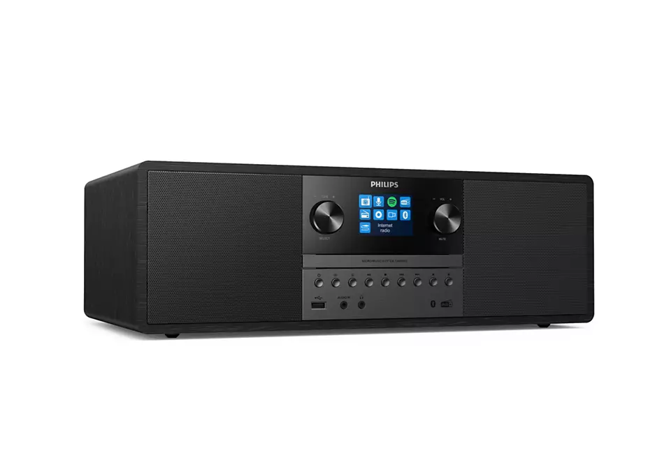 PHILIPS Mikro mūzikas sistēma ar Bluetooth, Interneta radio, DAB+, melna TAM6805/10