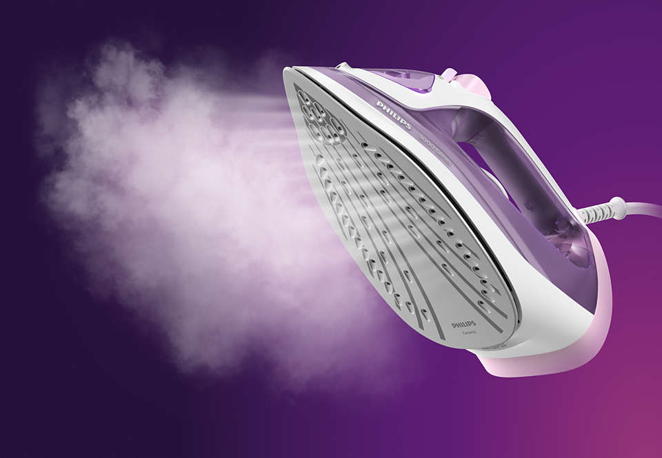 PHILIPS 3000 sērijas Tvaika gludeklis, 2000W, violets DST3010/30
