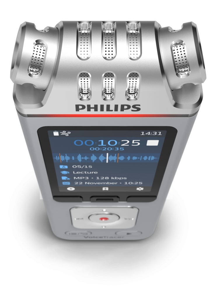 PHILIPS diktafons, 8GB, hroma/sudraba DVT4110