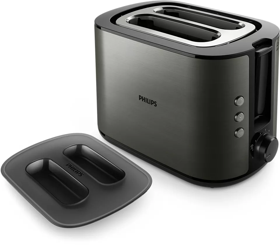 PHILIPS Viva Collection tosteris, melns HD2651/80
