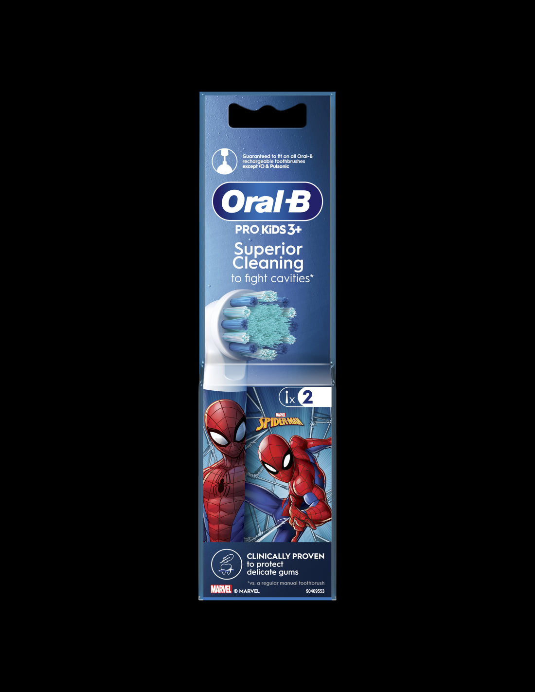 BRAUN el.zobu birstes uzgalis Spiderman (bērnu), 2 gab. EB 10S-2K
