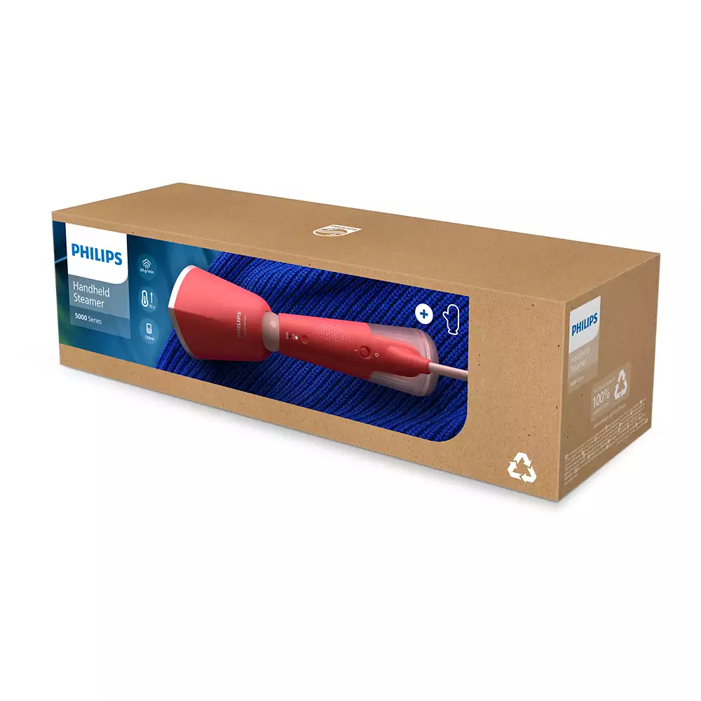 PHILIPS rokas tvaika gludināšanas ierīce, 1400W, oranži sarkans STH5020/40