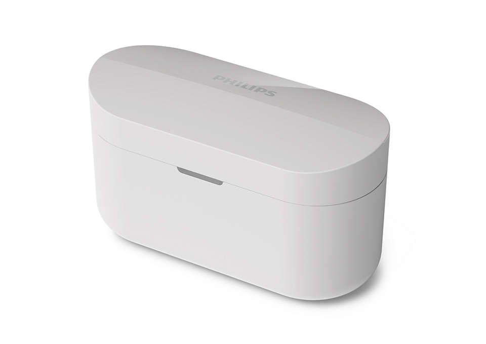 PHILIPS in-ear true bezvadu austiņas ar portatīvo uzlādes ietvaru, baltas TAT3508WT/00