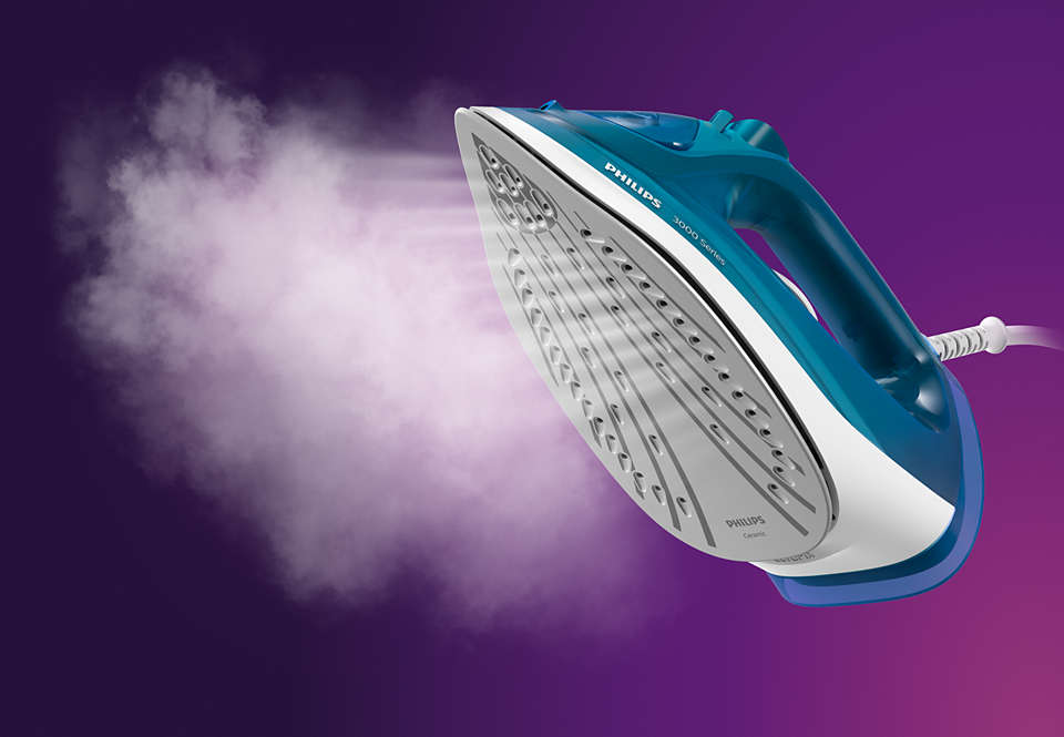 PHILIPS 3000 sērijas Tvaika gludeklis, 2600W, zilganzaļs DST3040/70