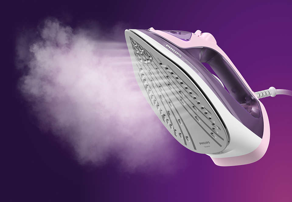 PHILIPS 3000 sērijas Tvaika gludeklis, 2200W, violets ar rozā DST3020/30