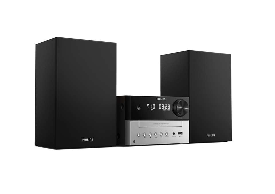 PHILIPS Mikro mūzikas sistēma ar Bluetooth, USB ports uzlādei TAM3205/12