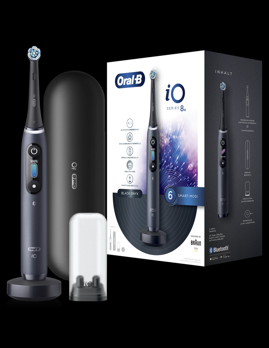 BRAUN Series iO8 el.zobu birste, Black Onyx iOM8.1B2.2BD