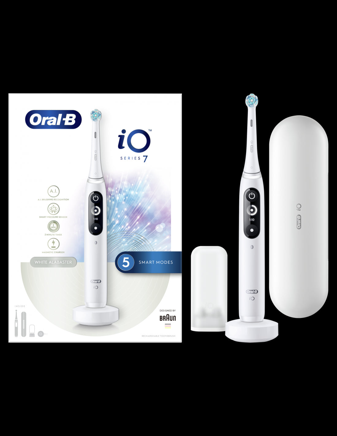 BRAUN Series iO7 el.zobu birste, balta iOM7.1A1.1BD