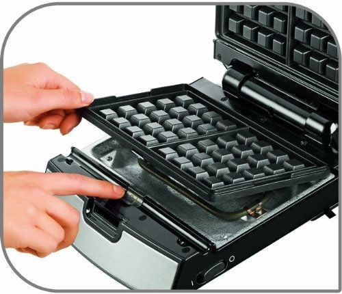 TEFAL tosteris Snack Collection, 700W, 2 maināmas plātnes, melna/sudraba SW852D12