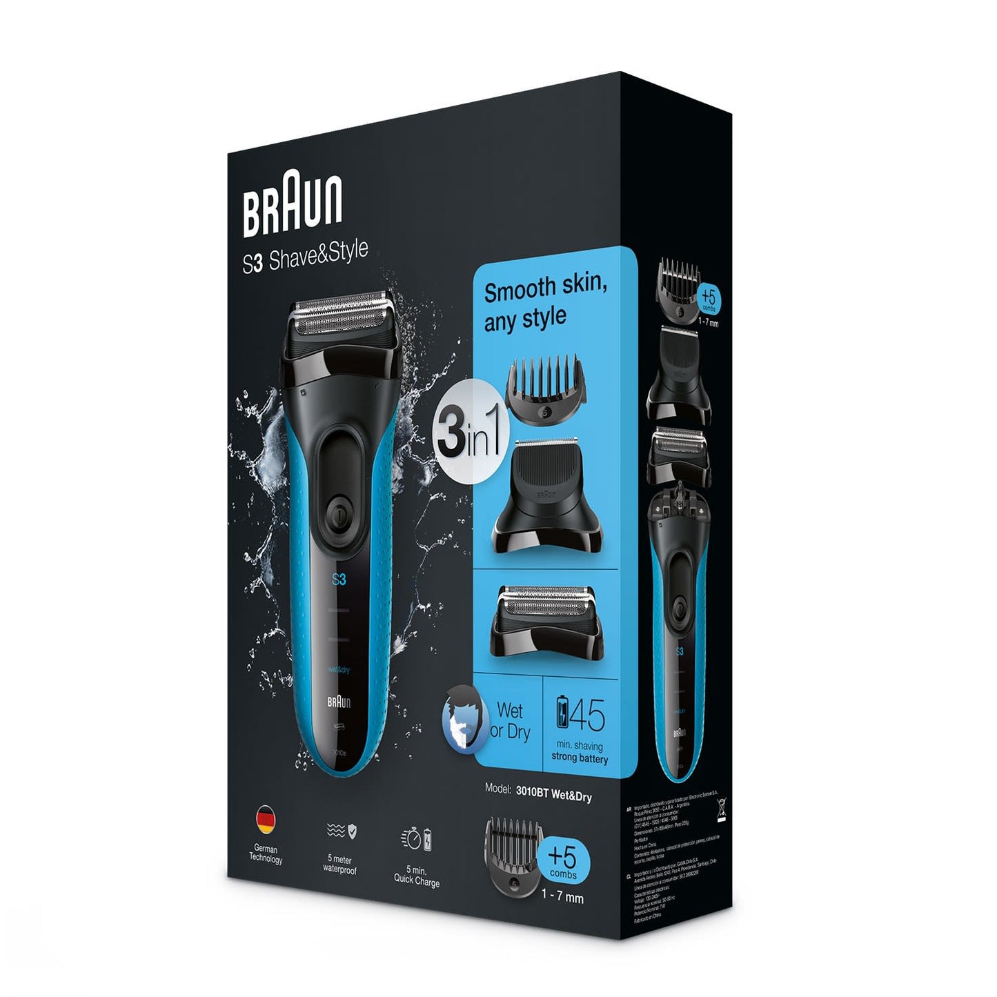 BRAUN el.skuveklis wet&dry 3010BT