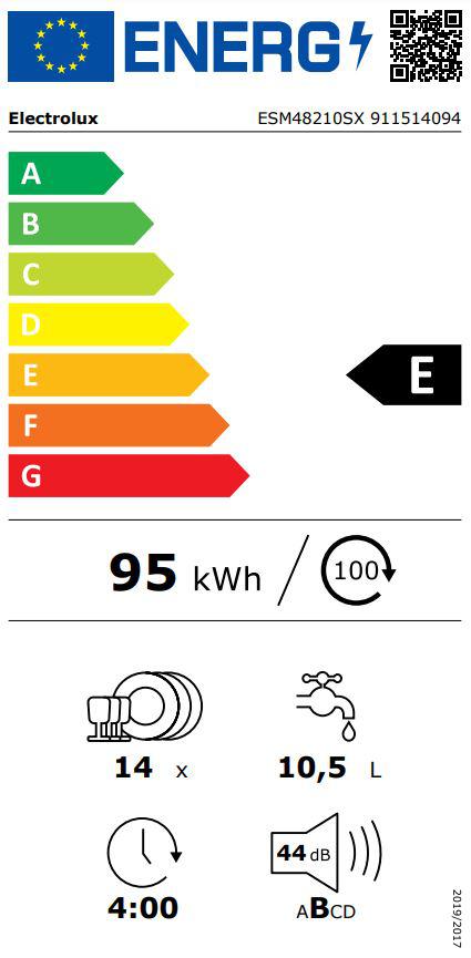 Electrolux 600 SatelliteClean brīvstāvoša pilna izmēra trauku mazgājamā mašīna ESM48210SX