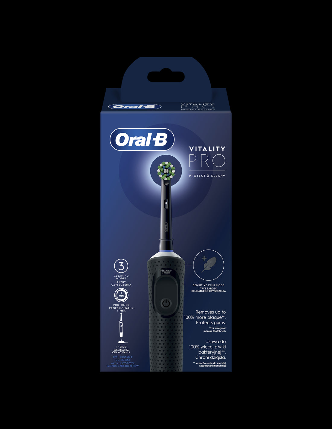 BRAUN Vitality PRO el.zobu birste, melna D 103.413.3 Black