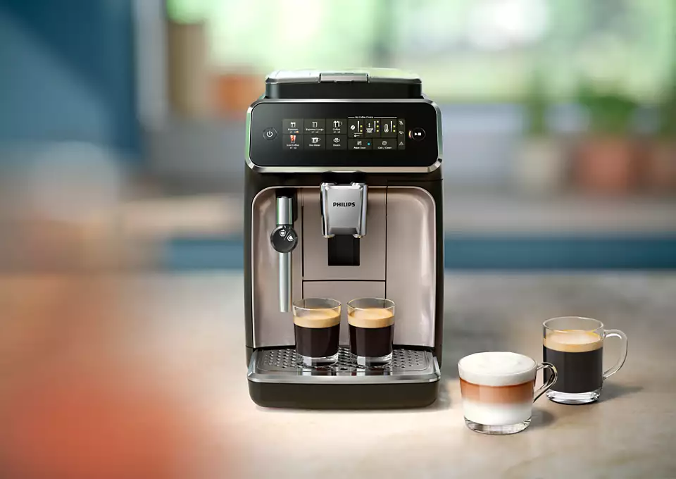 PHILIPS 3300 sērijas Espresso kafijas automāts, melns ar pelēku EP3324/40