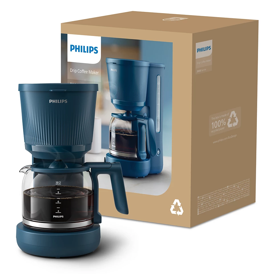 PHILIPS 3000. sērijas Basic Kafijas automāts, 1080 W, zils HD7411/70