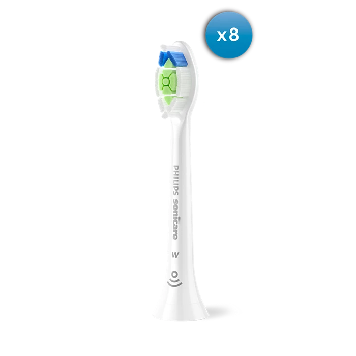 PHILIPS Sonicare W2 Optimal White zobu birstes uzgalis, 8 gab, balti HX6068/87