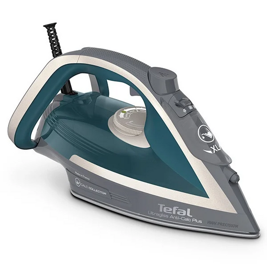 TEFAL Ultragliss Plus gludeklis, 2800W, zils/pelēks FV6842E0