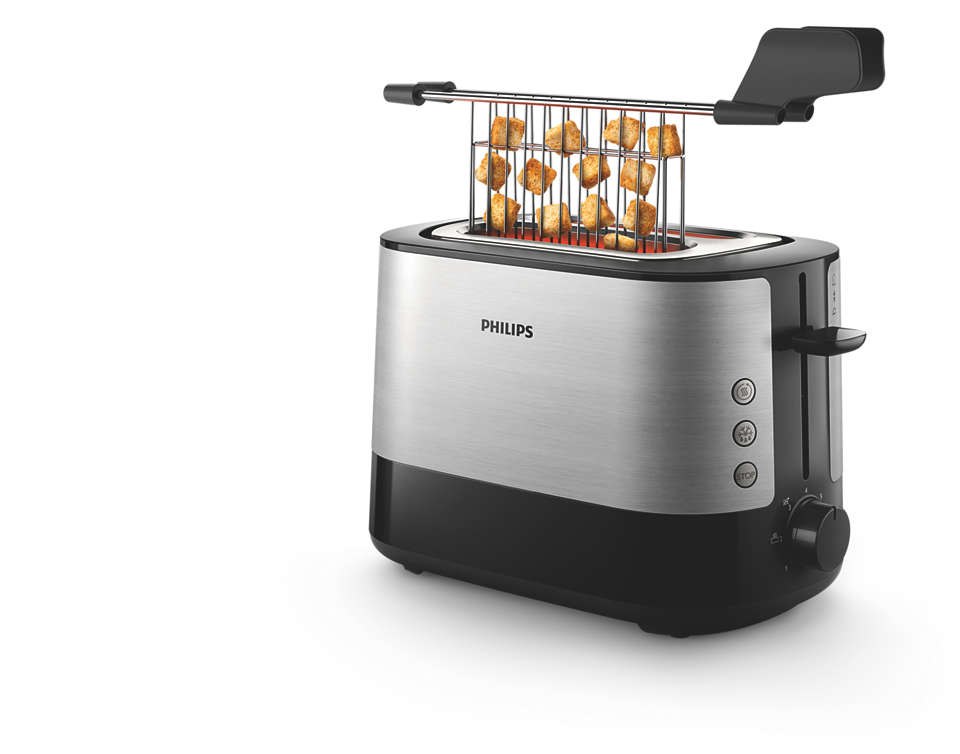 PHILIPS Tosteris 1000W, melns HD2635/90