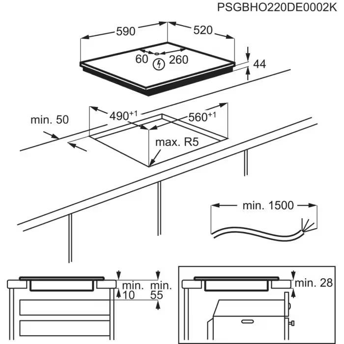 Electrolux 700 SenseBoil ar Hob2Hood indukcijas plīts virsma, iebūv., 60 cm EIS62453