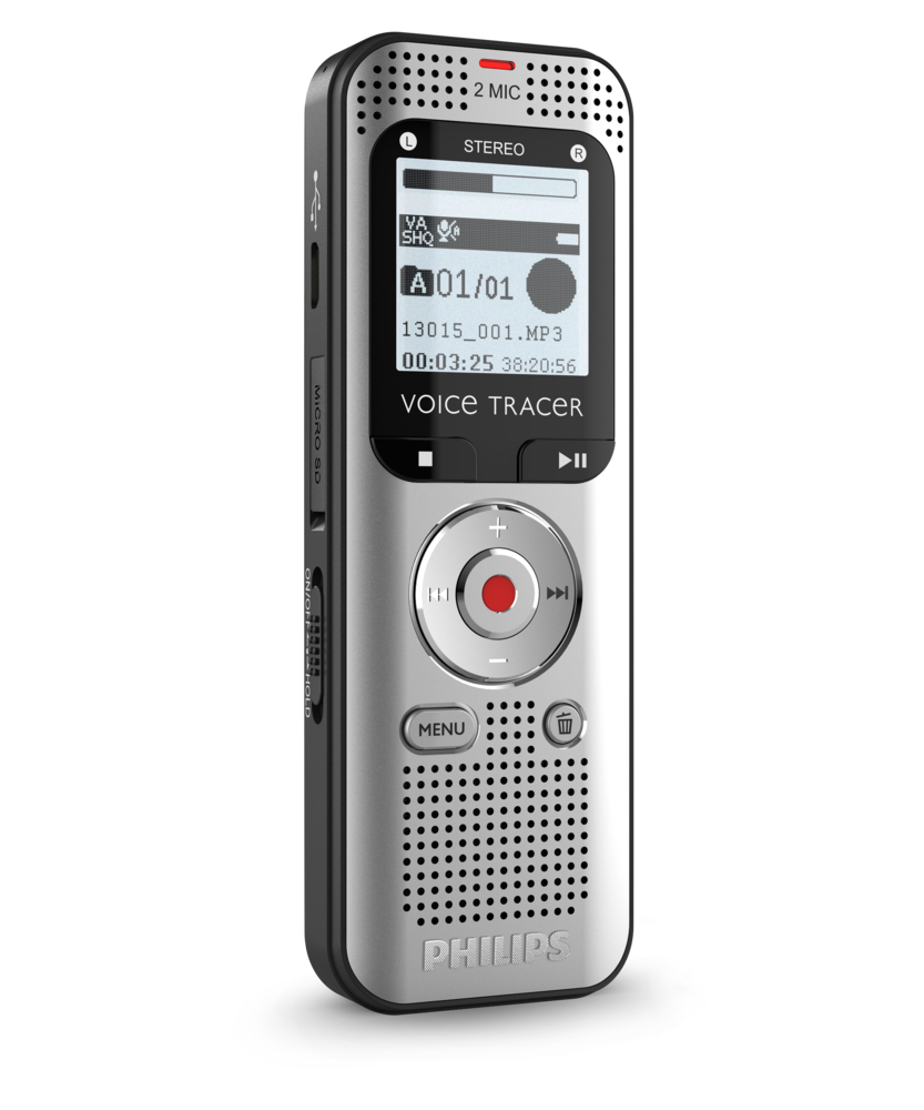 PHILIPS diktafons, 8GB, sudraba DVT2010