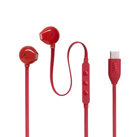 JBL USB-C austiņas, sarkanas JBLT305CRED