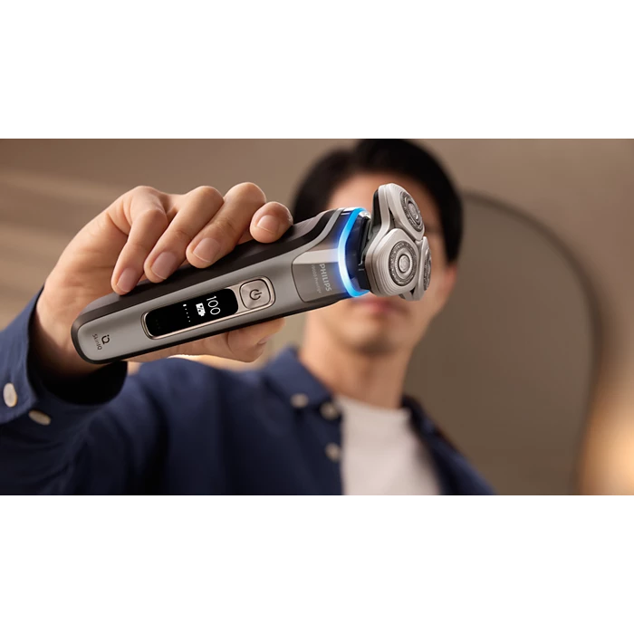 PHILIPS i9000 Prestige Ultra Elektroskuveklis mitrai/sausai skūšanai (lādējams), Tumšs šīferis XP9202/10