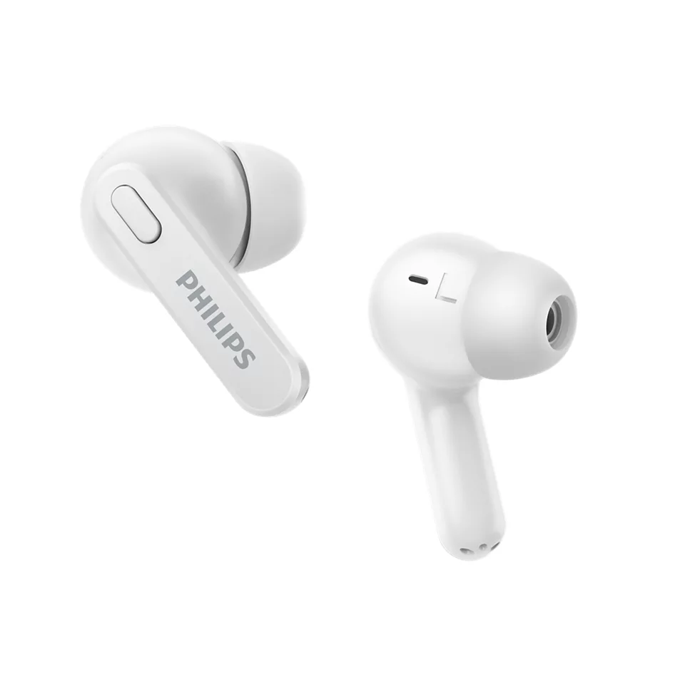 PHILIPS in-ear true bezvadu austiņas ar portatīvo uzlādes ietvaru, baltas TAT2206WT/00