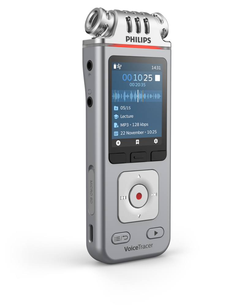 PHILIPS diktafons, 8GB, hroma/sudraba DVT4110