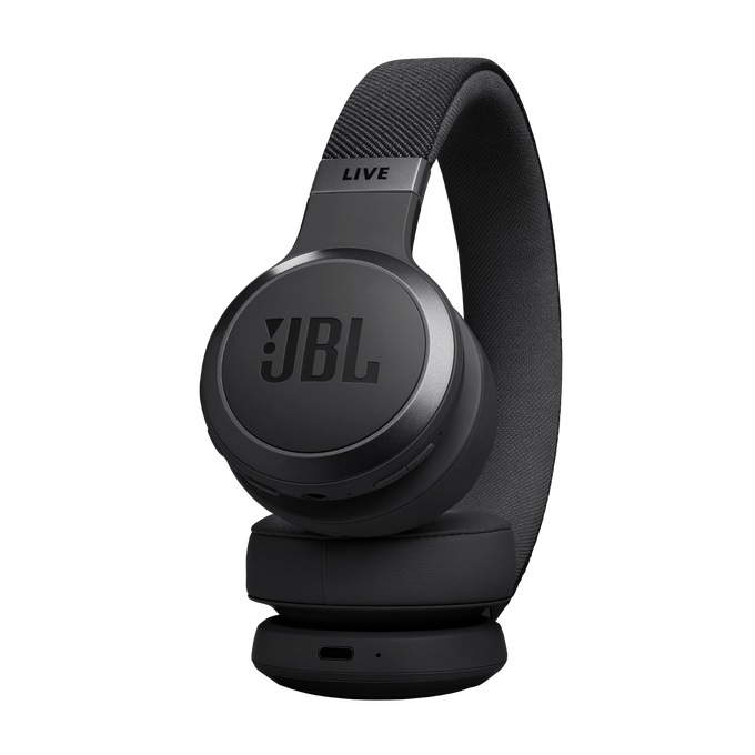 JBL LIVE bezvadu austiņas ar mikrofonu un trokšņu slāpēšanu, melnas JBLLIVE670NCBLK