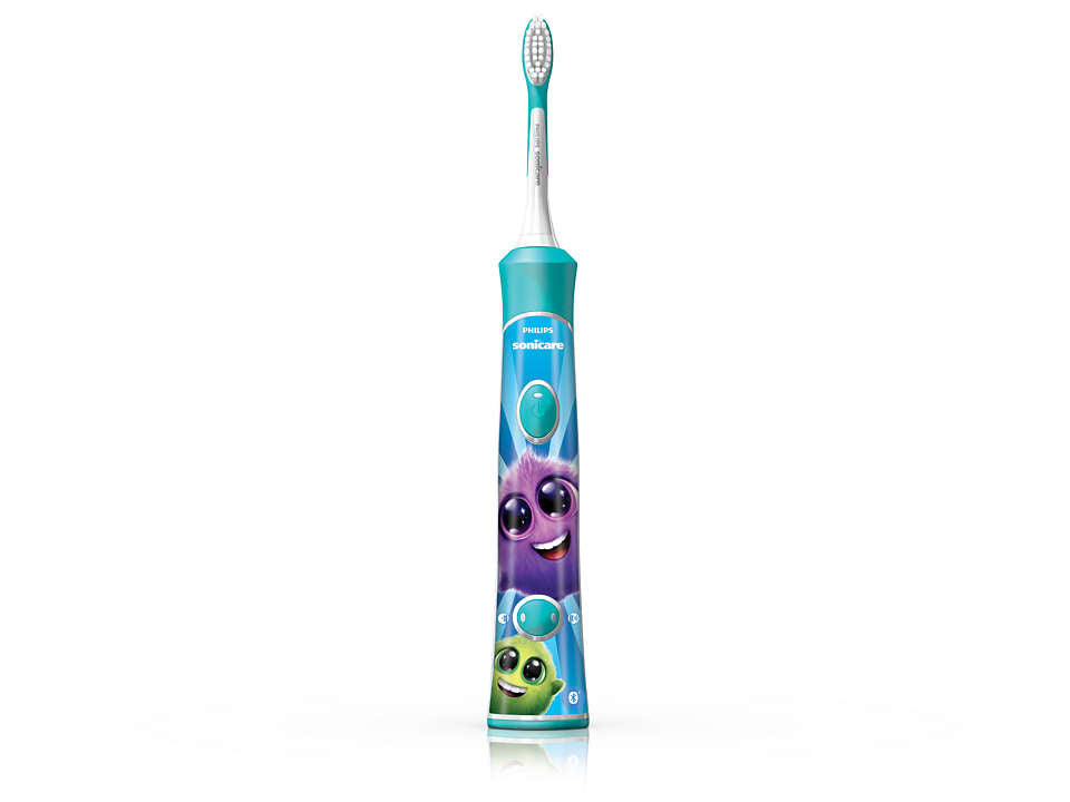 Sonicare zobu birste bērniem 3+ ar bluetooth un 8 maināmiem dizainiem, zils HX6322/04