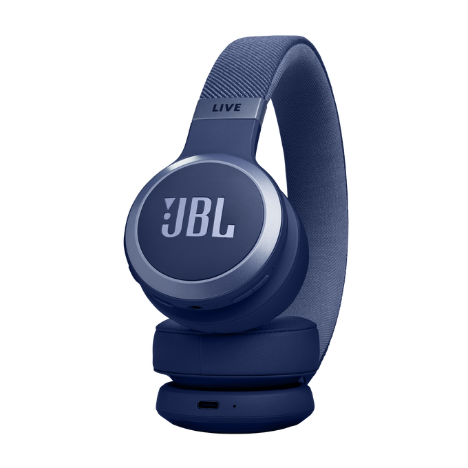JBL LIVE bezvadu austiņas ar mikrofonu un trokšņu slāpēšanu, zilas JBLLIVE670NCBLU