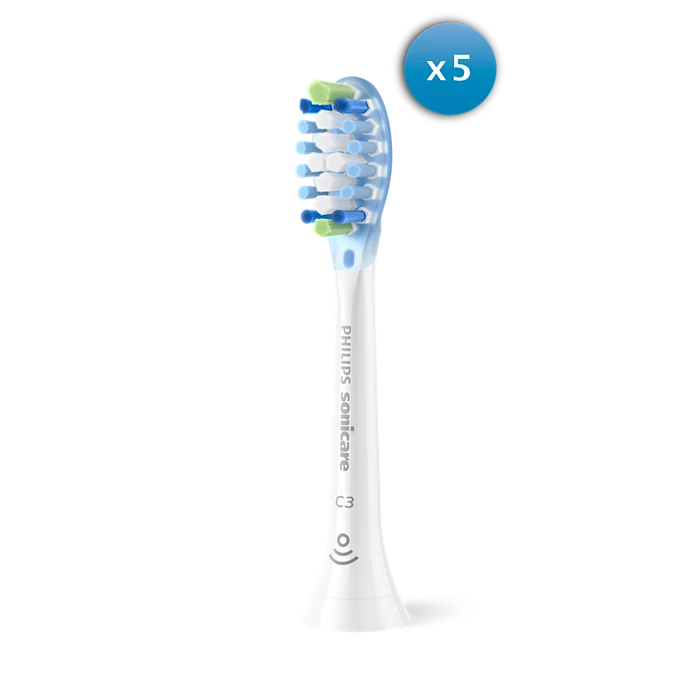 Sonicare C3 Premium Plaque Defence zobu birstes uzgalis (4+1) balts HX9045/87