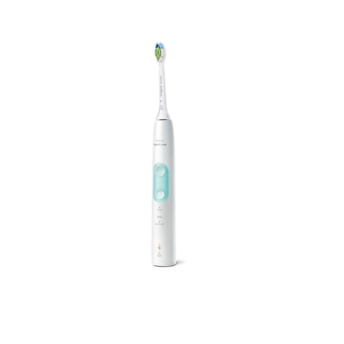 PHILIPS ProtectiveClean 5100 Sonic elektriskā zobu birste, balta un gaiši zila HX6857/28