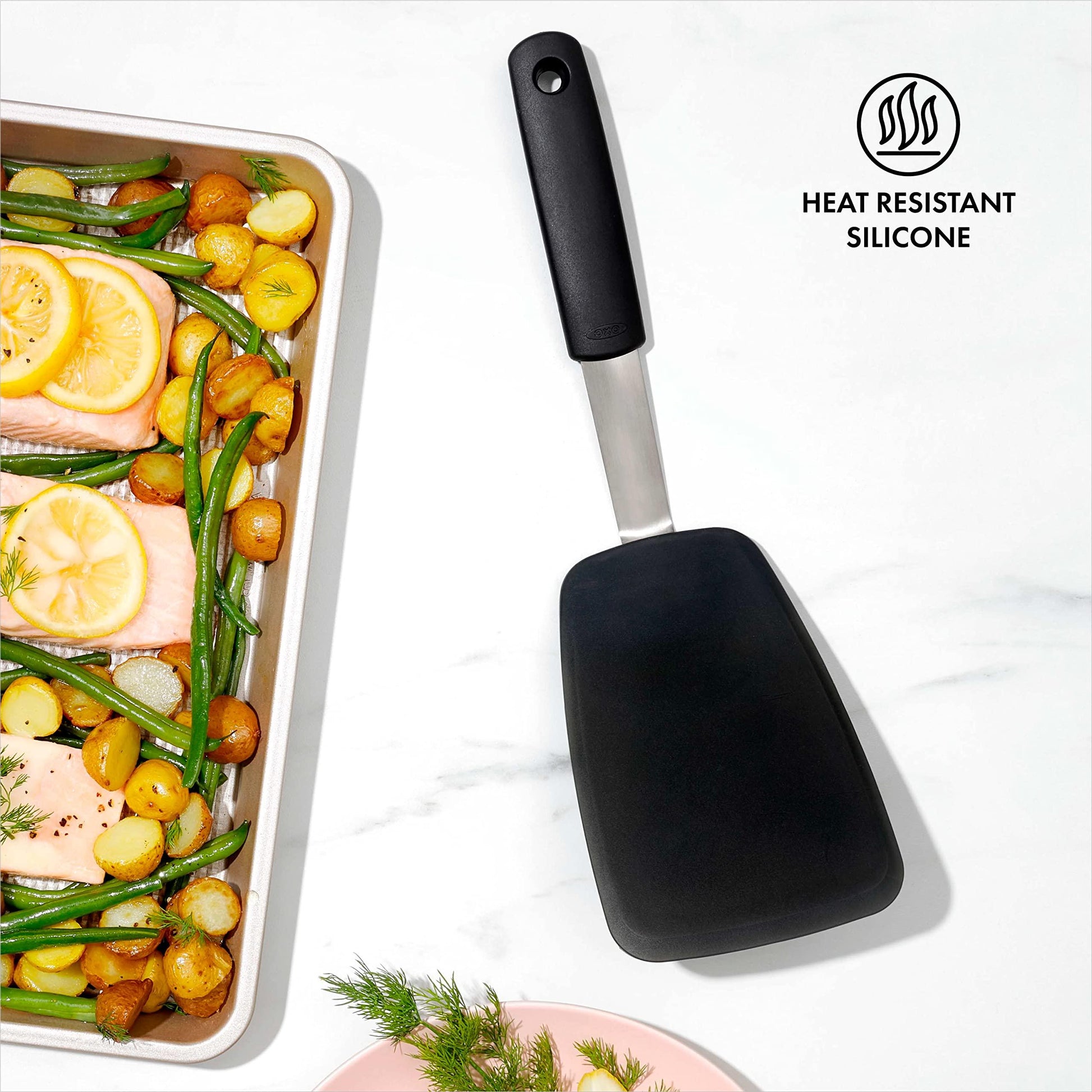 Lāpstiņa OXO Large Silicone Flexible Turner 1071534, 31.75 cm - DomoTehnika