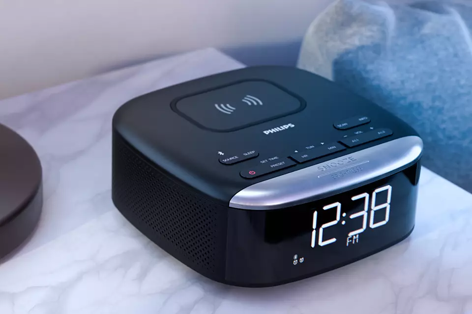 PHILIPS Radio pulkstenis, melns TAR7606/10