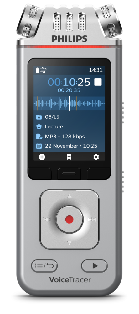 PHILIPS diktafons, 8GB, hroma/sudraba DVT4110
