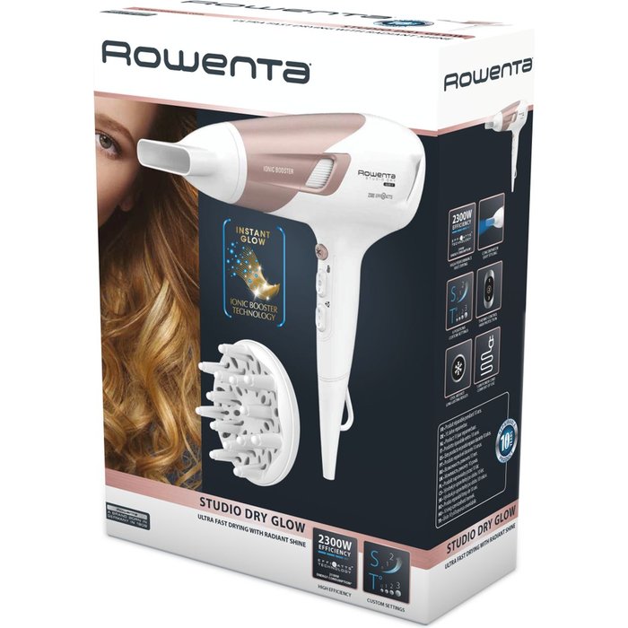 ROWENTA fēns Power 2100W, balts un rozā CV5830