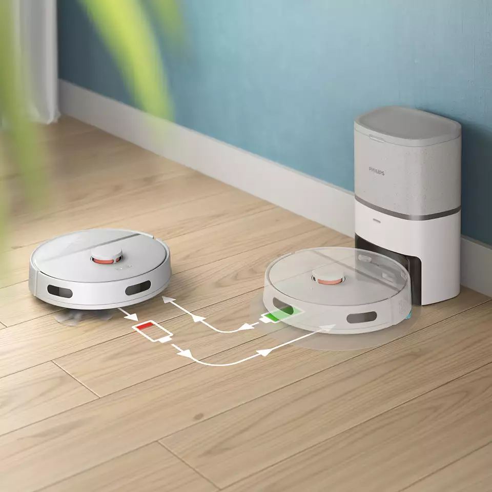 PHILIPS HomeRun Putekļsūcējs robots ar autom. iztukš. Staciju XU3110/02